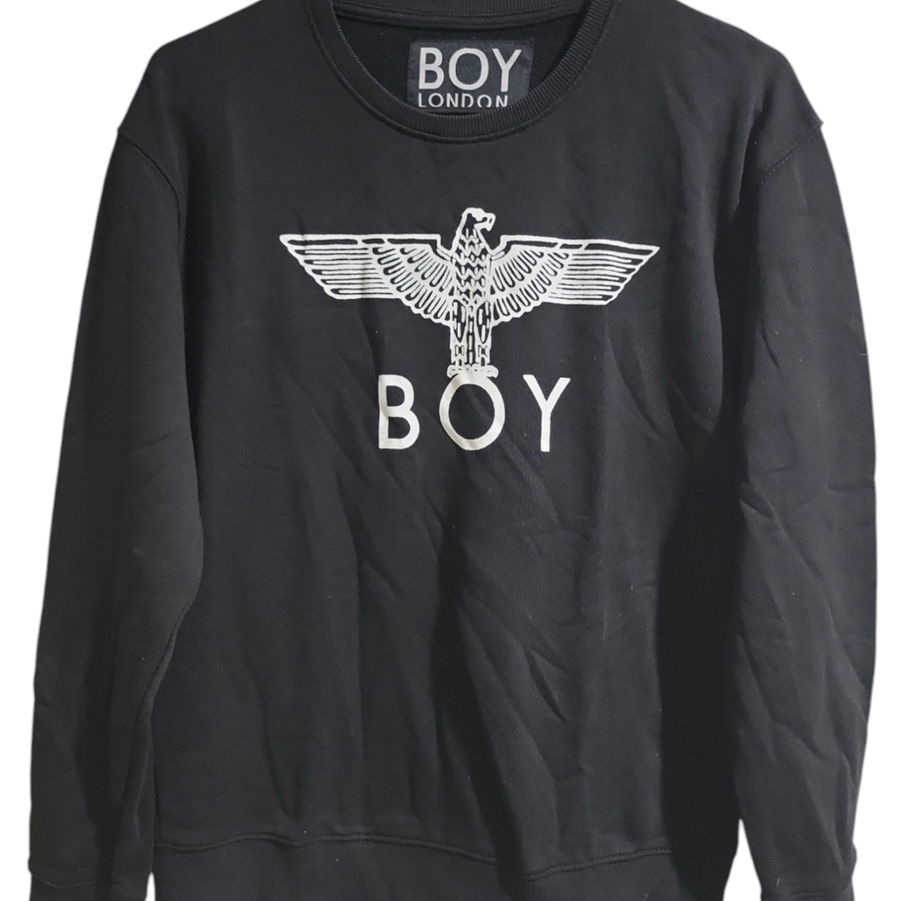 Boy London Boy Eagle Scribble Sweatshirt  Size Sm Black‎ White Minor Callouts - Picture 4 of 11